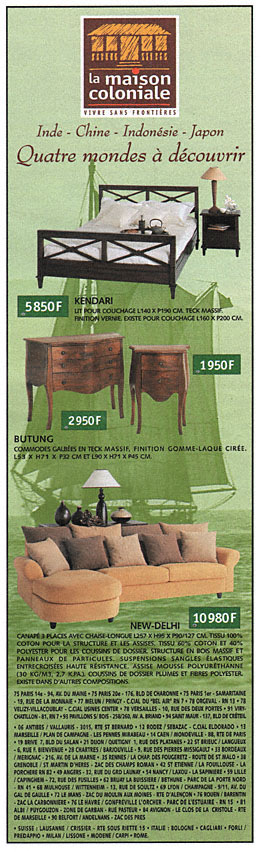 Publicit� Maison Coloniale 2000